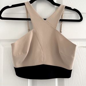 Marciano crème crop top